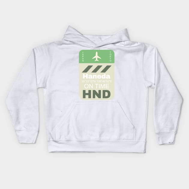 Airport HND Haneda Japan Kids Hoodie by Woohoo